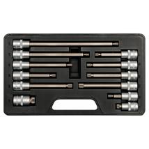 Bithegy-dugókulcs készlet 12 részes Spline 1/2 col M6-M17 YATO
