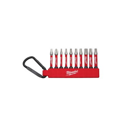 Bithegy készlet karabínerrel 10 részes 1/4&quot; Hex Shockwave™ set 2 MILWAUKEE